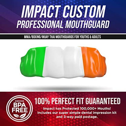 Impact Mouthguard Boxing, MMA, Muay Thai Sports Mouthguards for Youth Adults, Professional Custom-Fit, Ireland - color: Ireland