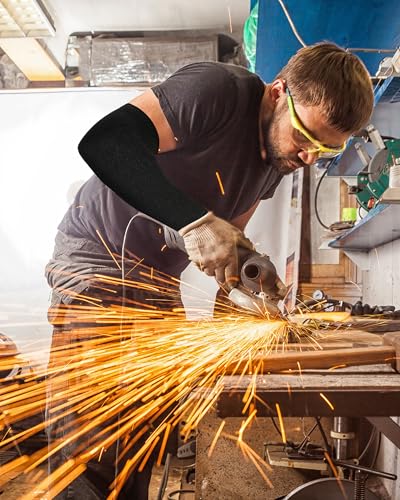 Geyoga Arm Sleeves Guards Cut Resistant HPPE,Medium,Hppe,Black - color: Black, Blue, size: Large, style: Hppe