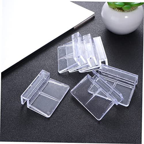 NUOBESTY 10pcs Acrylic Fish Tank Cover Support Brackets for Aquarium Glass Clear Aquarium Rack Holder Safe Practical Fish Tank Cover Support