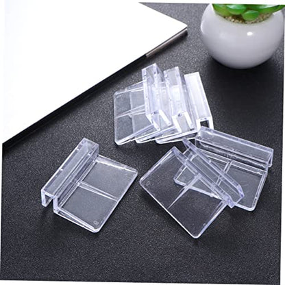 NUOBESTY 10pcs Acrylic Fish Tank Cover Support Brackets for Aquarium Glass Clear Aquarium Rack Holder Safe Practical Fish Tank Cover Support