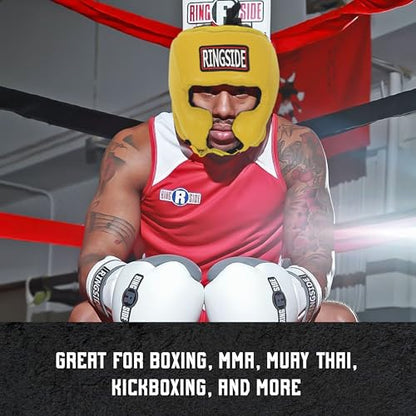 Ringside Competition Boxing Muay Thai MMA Sparring Head Protection Headgear with Cheeks - color: Red, size: Small