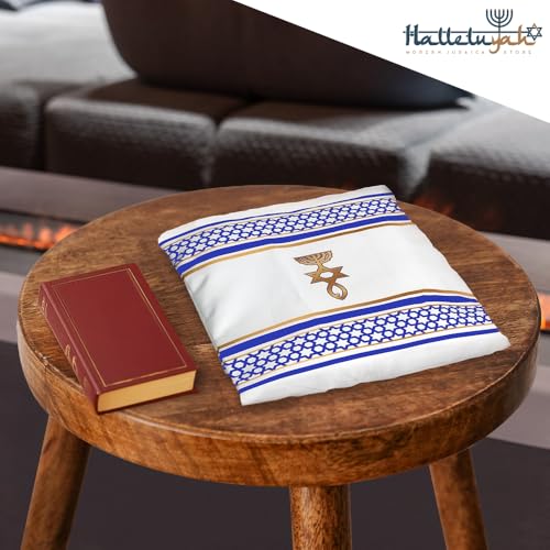 HalleluYAH Messianic Tallit Prayer Shawl 72"x 22" with Bag For Men & Women - color: Blue