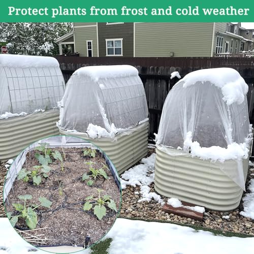 Plant Covers Freeze Protection with Ultra Fine Mesh Reusable Floating Row Cover for Plants Vegetables Flowers Fruits Frost Sun Protection 1.2oz/yd² (6.5x10ft,2pc) - size: 6.5x10ft,2pc
