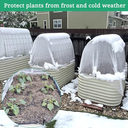 Plant Covers Freeze Protection with Ultra Fine Mesh Reusable Floating Row Cover for Plants Vegetables Flowers Fruits Frost Sun Protection 1.2oz/yd² (6.5x10ft,2pc) - size: 6.5x10ft,2pc