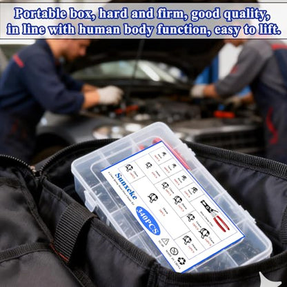 340Pcs 6-22mm Spring Band Hose Clamps Kit,12 Sizes Spring Pipe Clamps with Swivel Flat Hose Clamp Plier,Low Pressure Air Clip Strap Clamp for Silicone Vacuum Hose Clamp Fuel Line Clamps - color: Black-340pcs + Plier