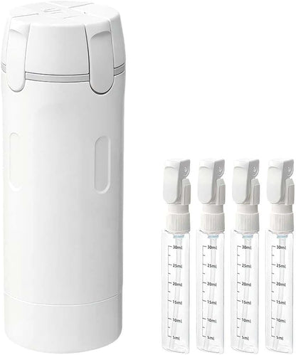 4-in-1 Travel Dispenser Bottle,4 Pack 30ML Travel Bottles for Toiletries, Leak Proof Travel Size Containers (White) - color: White