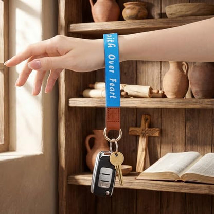 Nosiny 4 Pcs Bible Verse Keychain NFC Christian Keychain for Keys, Wallet, Phone, Christian Faith Gift for Men and Women(Classic)
