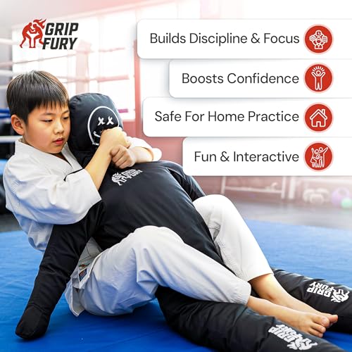 Unfilled 6ft Wrestling Dummy for Adults – Grappling Dummy for Jiu Jitsu, MMA & Striking – Heavy-Duty Punching Dummy for Training, Throws & Takedowns