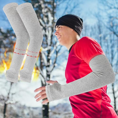 3 Pairs Sun Protection Arm Sleeves 23.6 Inch Long Fingerless Gloves for Women Cotton Arm Wrist Warmer with Thumb Hole - color: Black, Dark Gray, Light Gray