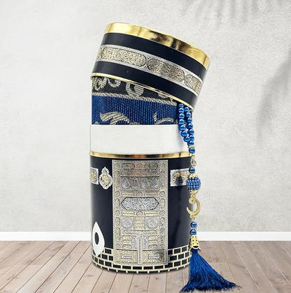 10 Pieces Kufi Hats for Men and Muslim Prayer Rug Islam and Beads, Kaabe Design