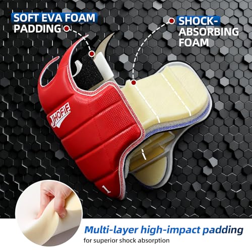 Martial Arts Chest Guard - Boxing Body Protector, Reversible Taekwondo Sparring Gear with Adjustable Straps, High-Density Foam Padding for MMA/Karate Training - size: 4