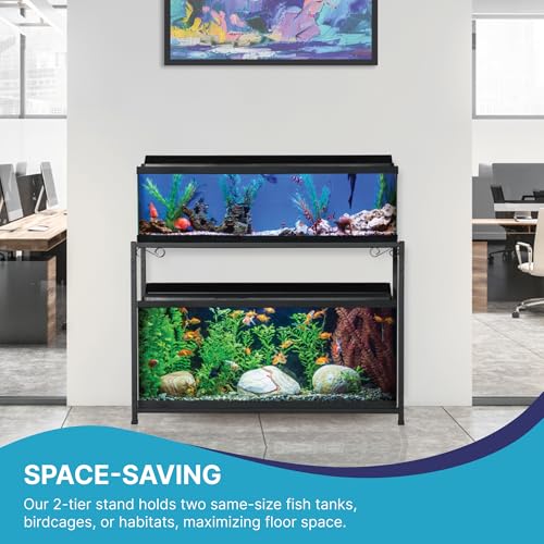TITANEZE 65 Gallon Double Aquarium Stand (2 Stands in 1), Fish Tank Stand, Bird Cage Stand, 38.5" W x 33" H x 18.5" D