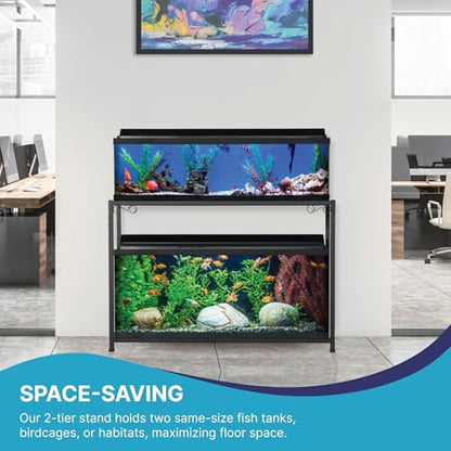 TITANEZE 65 Gallon Double Aquarium Stand (2 Stands in 1), Fish Tank Stand, Bird Cage Stand, 38.5" W x 33" H x 18.5" D