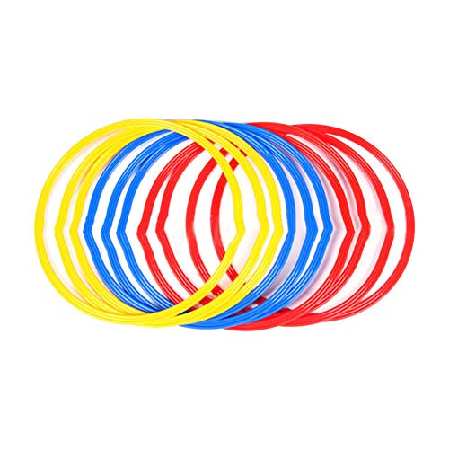 plplaaoo 6PCS Agility Training Rings,Training Speed Rings,Multicolor Speed Agility Rings Set, Football Control Skills Agility Loop, Multifunction Agility Training Rings for Agility Footwork Training