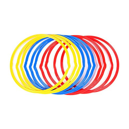 plplaaoo 6PCS Agility Training Rings,Training Speed Rings,Multicolor Speed Agility Rings Set, Football Control Skills Agility Loop, Multifunction Agility Training Rings for Agility Footwork Training