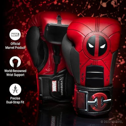 Hayabusa Marvel Hero Elite Boxing Gloves for Men and Women - color: Deadpool, size: 12oz