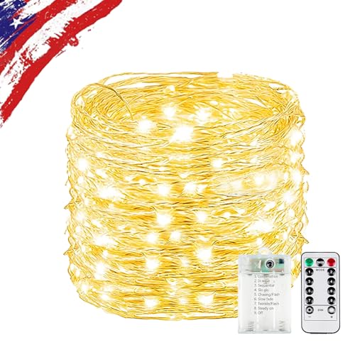 1Pack Warm White Fairy Lights Battery Operated with Remote, Waterproof 20FT 60LED Cuttable Twinkle Lights with Timer Indoor Outdoor, String Light for Bedroom, Classroom, Wedding, DIY, Christmas Décor - color: Warm White, size: 1PK 60LED With Remote