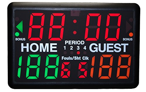 Trigon Sports Multi-Sport Indoor Tabletop Scoreboard & Timer Black, 24"L x 10"W x 16"H