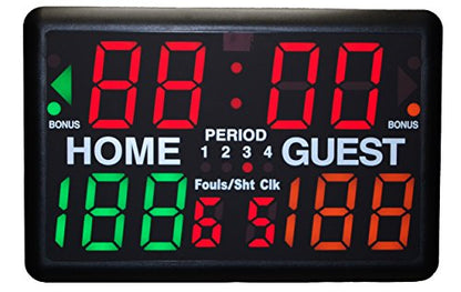 Trigon Sports Multi-Sport Indoor Tabletop Scoreboard & Timer Black, 24"L x 10"W x 16"H