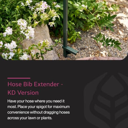Yard Butler IHBE-6KD Garden Hose Bib Extender - Durable Hose Stand for Keeping It Elevated - Convenient Garden Accessory - Rust-Resistant - Anti-Kink Design - Easy Installation | Durable Garden Hose Bib Extender, Keeps Hose Elevated, Rust-Resistant, Anti-