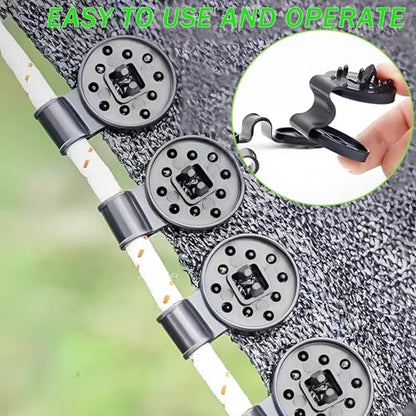 50 Pack Heavy Duty Shade Cloth Clips – Lock Grip Plastic Clips for Sun Shade Net, Tarp Clips, Anti Bird Netting, Garden Mesh Fasteners, Greenhouse & Fabric Accessories