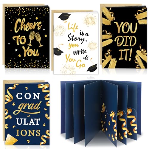 4 Sets Graduation Gift Card Book, Congrats Grad Money Holder Cards with Envelopes, Graduation Gift Card Booklet Organizer for Class of 2026, Students, Friends - color: Graduate.Book