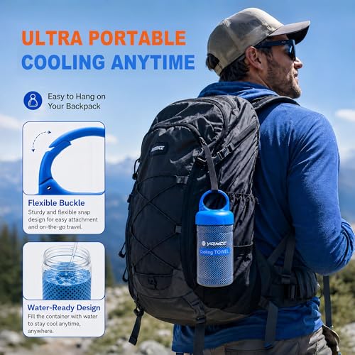 YQXCC 2 Pack Cooling Towels (47"x12"), Ice Cool Towel for Neck & Face | Cooling Neck Wraps, Soft Breathable Microfiber Chilly Towel for Yoga, Golf, Gym, Running, Camping & Hot Weather - color: 2*light Gray