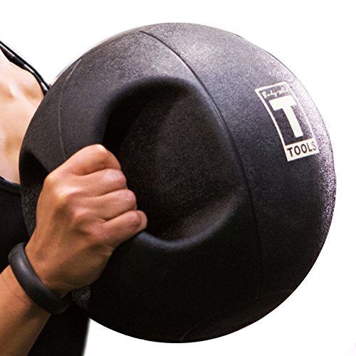 Body-Solid Exercise Medicine Balls, Heavy-Duty Non Slip Rubber Grip with Dual Handles Medicine Ball for Weights Training, Weightlifting & Core Workouts - size: 14 lb