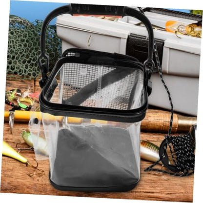 Outanaya Thickened Collapsible Bucket for Saltwater Fishing Live Bait Storage Oxygen Pump Pocket Handheld Eva Material