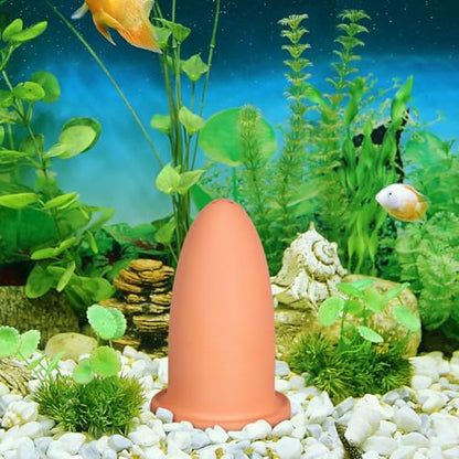 Sosoport Fish Breeding Cone Angelfish Spawn Barrel Clay Aquarium Breeding Cone with Smooth Surface for Fish Eggs Water Filtration Spawning 6.69 X 3.93 X 3.93 in