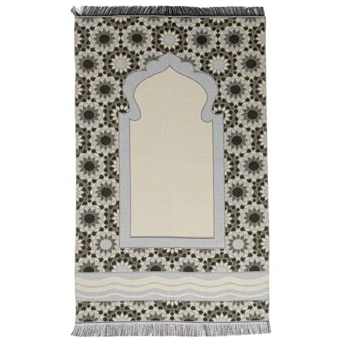 Modefa Turkish Travel Prayer Mat - Muslim Prayer Rug - Thin Woven Cotton Traditional Janamaz Sejjadah for Men Women - Prayer Matt Islam Praying Mat Stargazer (Blue) - color: Blue