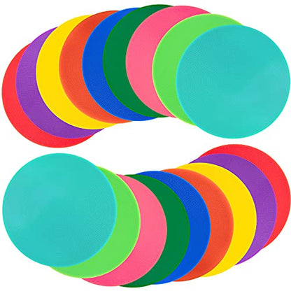 Non Slip Rubber Floor Markers 4 Inch 9 Inch 10 Inch | Multicoloured Poly Dots are suitable for football training and agility drills Marking positions in dance studios - style: 9inch 18pcs
