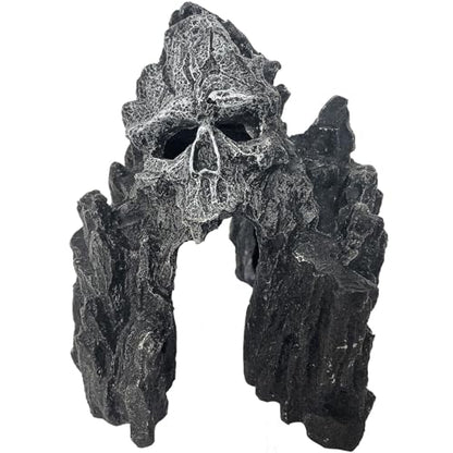 Aquarium Mountain View Stone Ornament - Aquarium Skull Rock Decor Cave for Fish Tank,Aquarium Decorations Small,Small Aquarium Decoration for Fish Tank - 5.7 Inches High