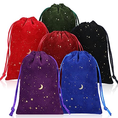 Hillban 30 Pcs 4 x 6, Mixed Color Velvet Bag with Drawstring for Jewelry - color: Colorful, size: 4 x 6 Inch
