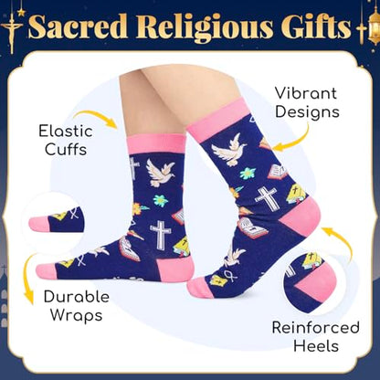 HAPPYPOP Christian Gifts Ideas - Christian Religious Jesus Socks Pastor Gifts