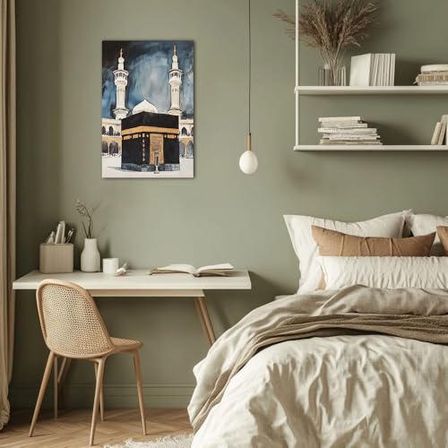 Mosque Canvas Wall Art Framed（Mosque-1,16x24inch (40x60cm) - color: Mosque-1, size: 16"L x 24"W