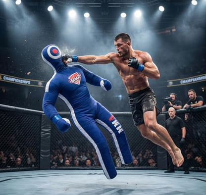 MMA Sports Brazilian JIU Jitsu Grappling Submission Throwing Dummy Punching Heavy Bag Kick Boxing Dummies UNFILLED - color: Blue-3, size: 6ft, style: Standing