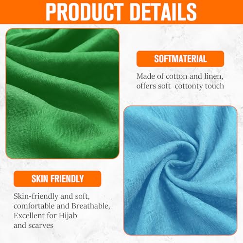 Patelai Women Summer Cotton Scarves Lady Light Soft Long Scarf Linen Beach Shawl Wrap, Candy Color - color: Vivid