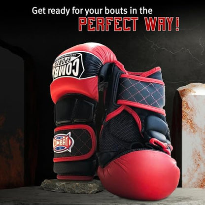 Combat Sports Max Strike MMA Training Gloves, Open Palm Fingerless Gloves for MMA, Muay Thai, and Kickboxing (Silver/Black, Regular)