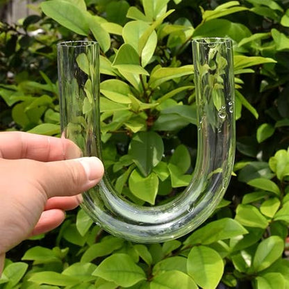 U Shape Acrylic Tube for Aquarium Fish Tank: Outer Dia 32mm Aquarium Pumps Pipe Connector Water Supply Tube, Transparent U Shape Test Tube for Garden Supplies Home DIY Connector