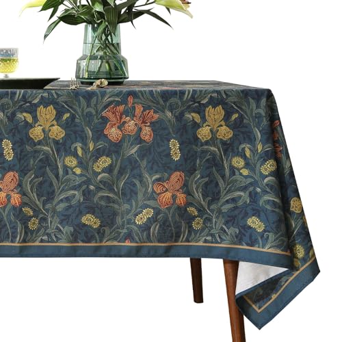 patdrea Vintage French Linen Tablecloth,Rectangular,118"x67"-Herbert C - color: Herbert C, size: 118" x 67" (Rectangular)