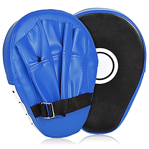 2PCS Boxing Mitts, MMA Punching Focus Mitts, Kickboxing Muay Thai Pads, Training Boxing Target Pads/Gloves, Martial Arts for Youth, Men & Women Gift (PU Leather)