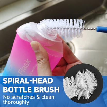 J.CARP Cleaning Kit, Made of Stainless Steel 304, Tough and Enduring - color: Soft Flask Brush