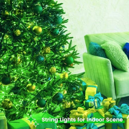 2 Pack 200 LED St. Patrick's Day String Lights Battery Operated with Timer - color: Green, size: 2PK(100LED)