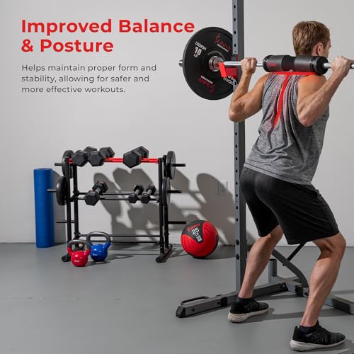 Sunny Health & Fitness 60-Inch Chrome Barbell Bar or High-Density Foam Barbell Pad – Strength Training Gear for Squats, Deadlifts, Hip Thrusts, Bench Press, Lunges & Full-Body Home Gym Workouts - style: Barbell Pad