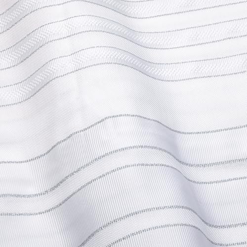 Full Size Tallit Prayer Shawl, Hand-Tied Tzitzit in Israel by a Jewish Craftsman, Blessing On Neckband - color: White & Silver, size: Size 55 - 72 x 52 Inch