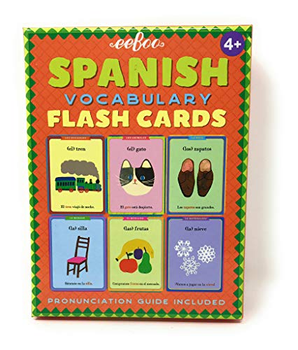 eeBoo: Spanish Vocabulary Flash Cards, Learn Spanish, Imaginative Problem Solving, Educational Games that Cultivates Conversation, Socialization, and Skill-Building, Perfect for Ages 4 and up - style: Spanish
