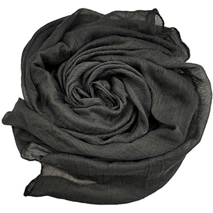 woogwin Women's Scarf Lady Light Soft Fashion Solid Shawl Wraps - color: Darkgrey