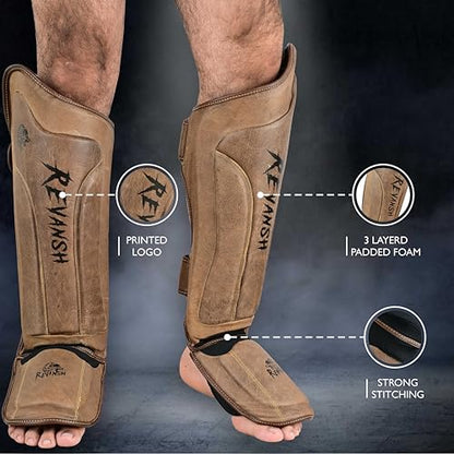 Shin Guards - Premium Protection for Boxing, MMA, Muay Thai, Kickboxing, and Martial Arts - Durable, Comfortable, Lightweight Combat Gear - size: Large