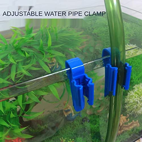 for Tank Hose Holders Water Pipe Tube Clamp Fixed Clip Adjustable Aquarium Accessories Hoses Holder Clip Fish - size: Black BK